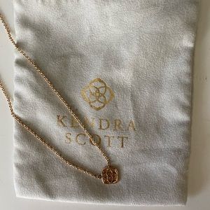 Kendra Scott Rose Gold Logo Necklace